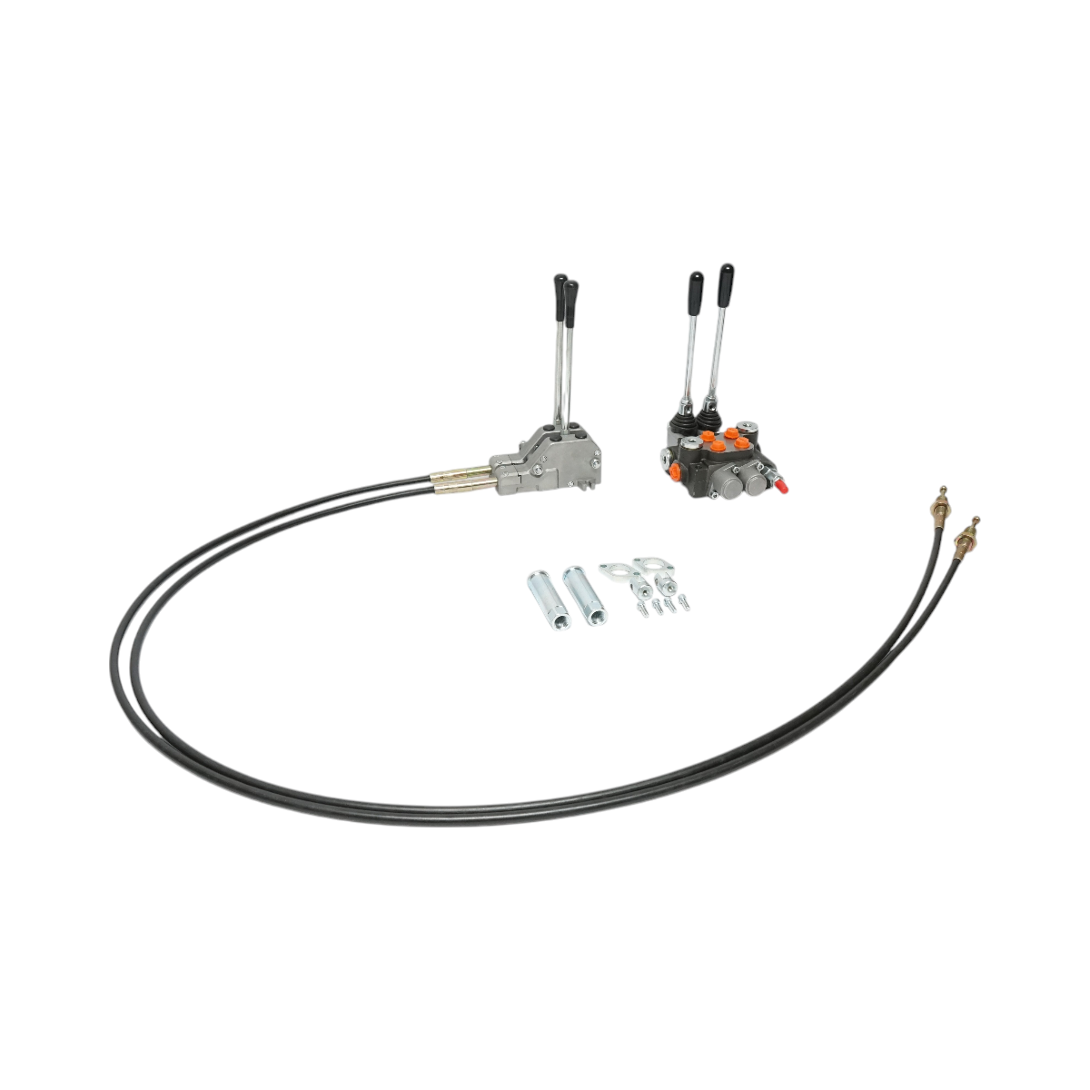 Hydraulic distributor with 2 levers, cable length 2m pressure 250 bar flow 40L/min Breckner Germany